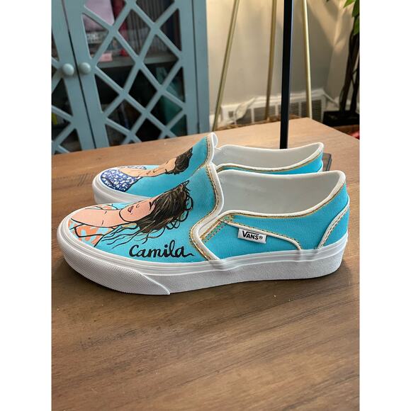 NWT Camila and Shawn Hand Painted Vans Sz. 6.5 - Picture 7 of 9